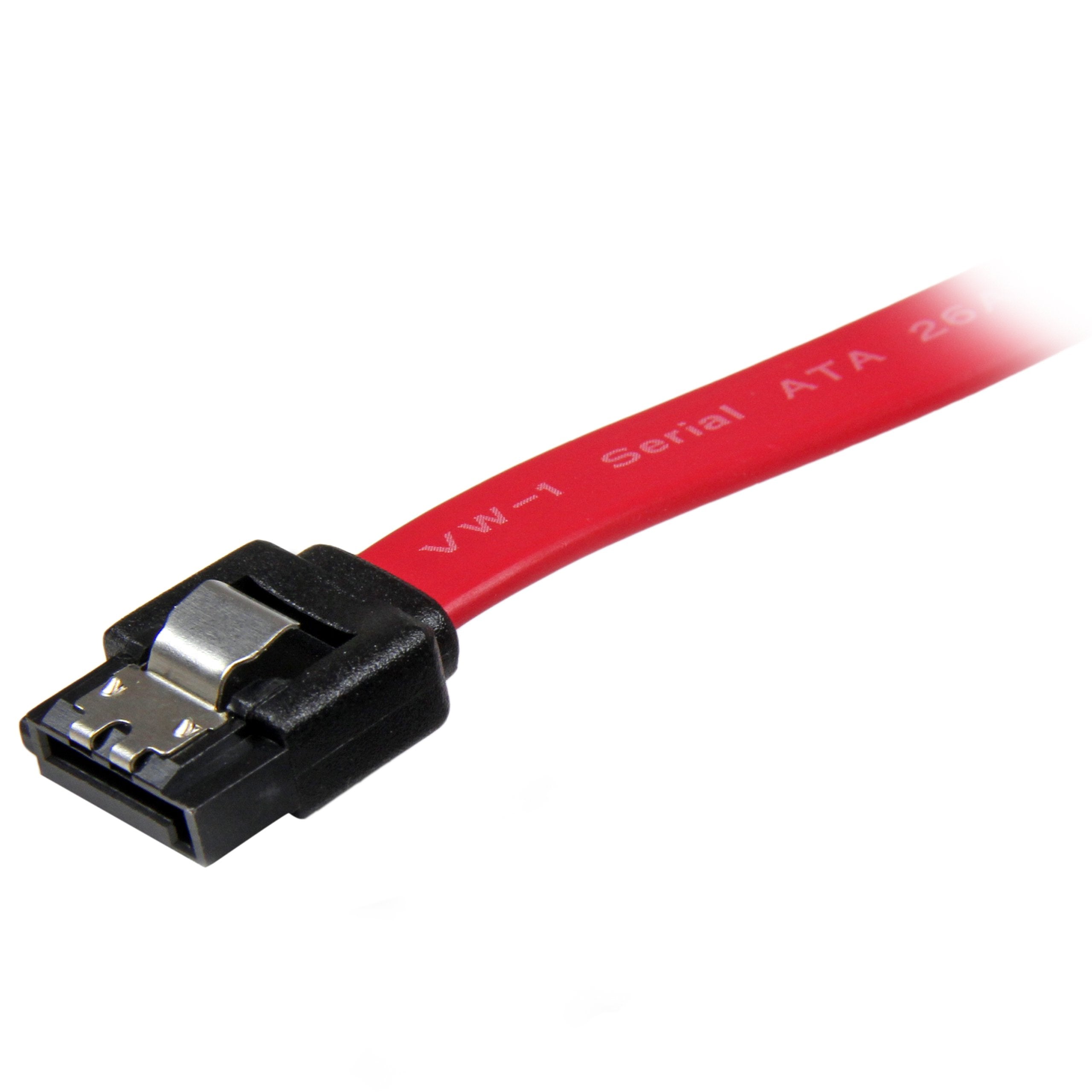 Startech.Com 12In Latching Sata Cable   Sata Cable   Serial Ata 150/300/600   Sata (R) To Sata (R)   1 Ft   Latched   Red   Lsat